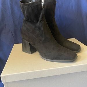 Marc Fisher Black Suede Heeled Boots